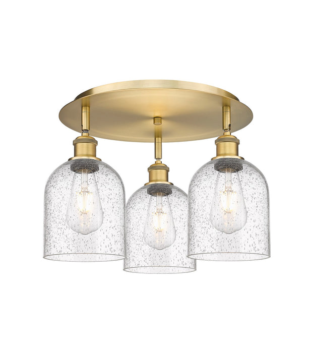 Innovations 516-3C-BB-G558-6SDY Three Light Flush Mount, Brushed Brass