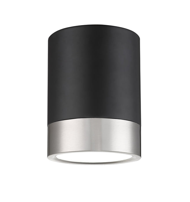 Z-Lite 1006F6-MB-BN-LED LED Flush Mount, Matte Black + Brushed Nickel