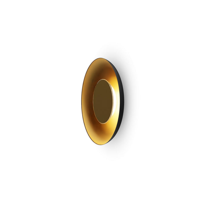 Koncept RMW-09-SW-BRS-HW+18BD-MBG LED Wall Sconce, Matte Black w/ Gold