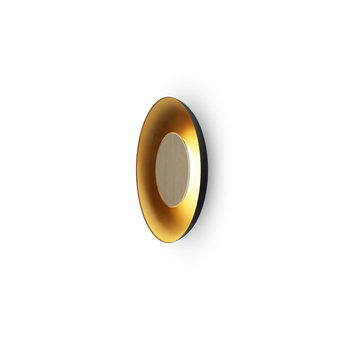 Koncept RMW-09-SW-WOK-HW+18BD-MBG LED Wall Sconce, Matte Black w/ Gold