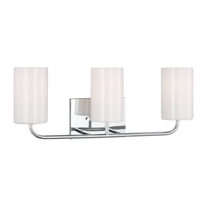 Generation Lighting GLV1003CH Three Light Vanity, Chrome