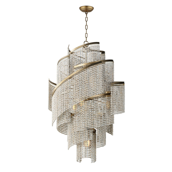 Maxim 22467WWDGS Seven Light Chandelier, Golden Silver