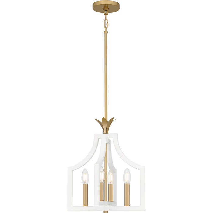 Quoizel DSL1814W Four Light Pendant, Matte White