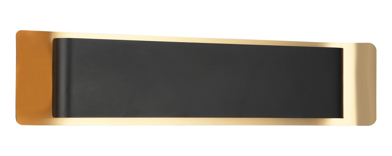 Matteo Lighting S10524MBAG LED Wall Sconce, Matte Black / Aged Gold Brass