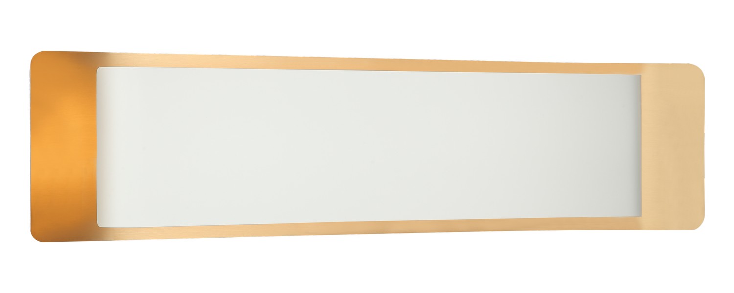 Matteo Lighting S10524WHAG LED Wall Sconce, White / Aged Gold Brass