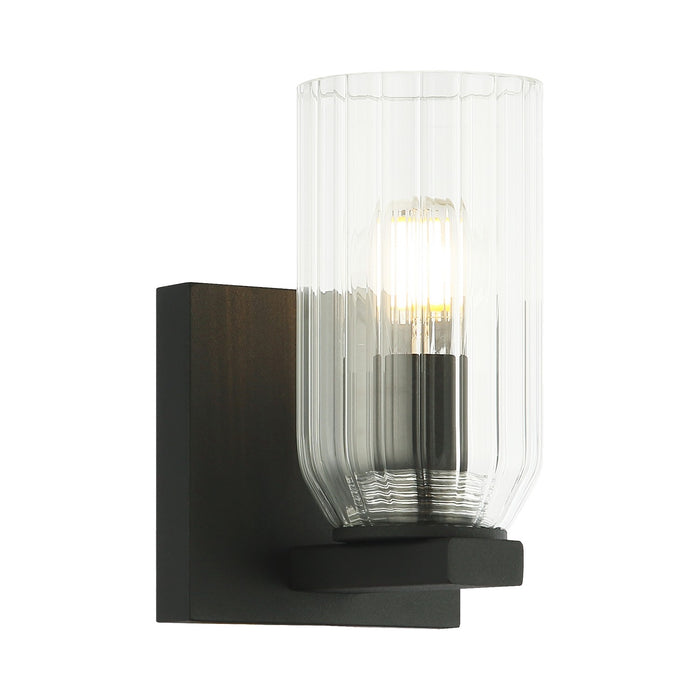 Matteo Lighting W34001MB One Light Wall Sconce, Matte Black