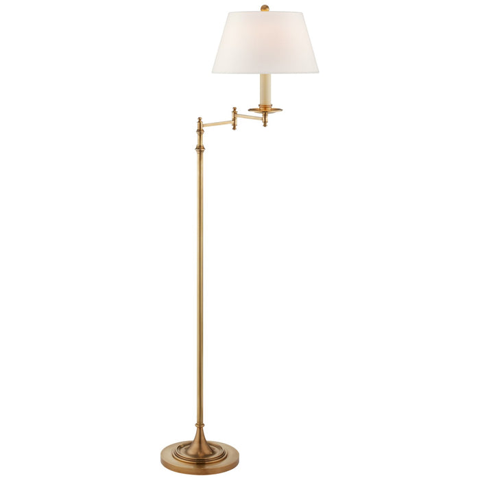 Visual Comfort Signature CHA 9121AB-L One Light Swing Arm Floor Lamp, Antique-Burnished Brass