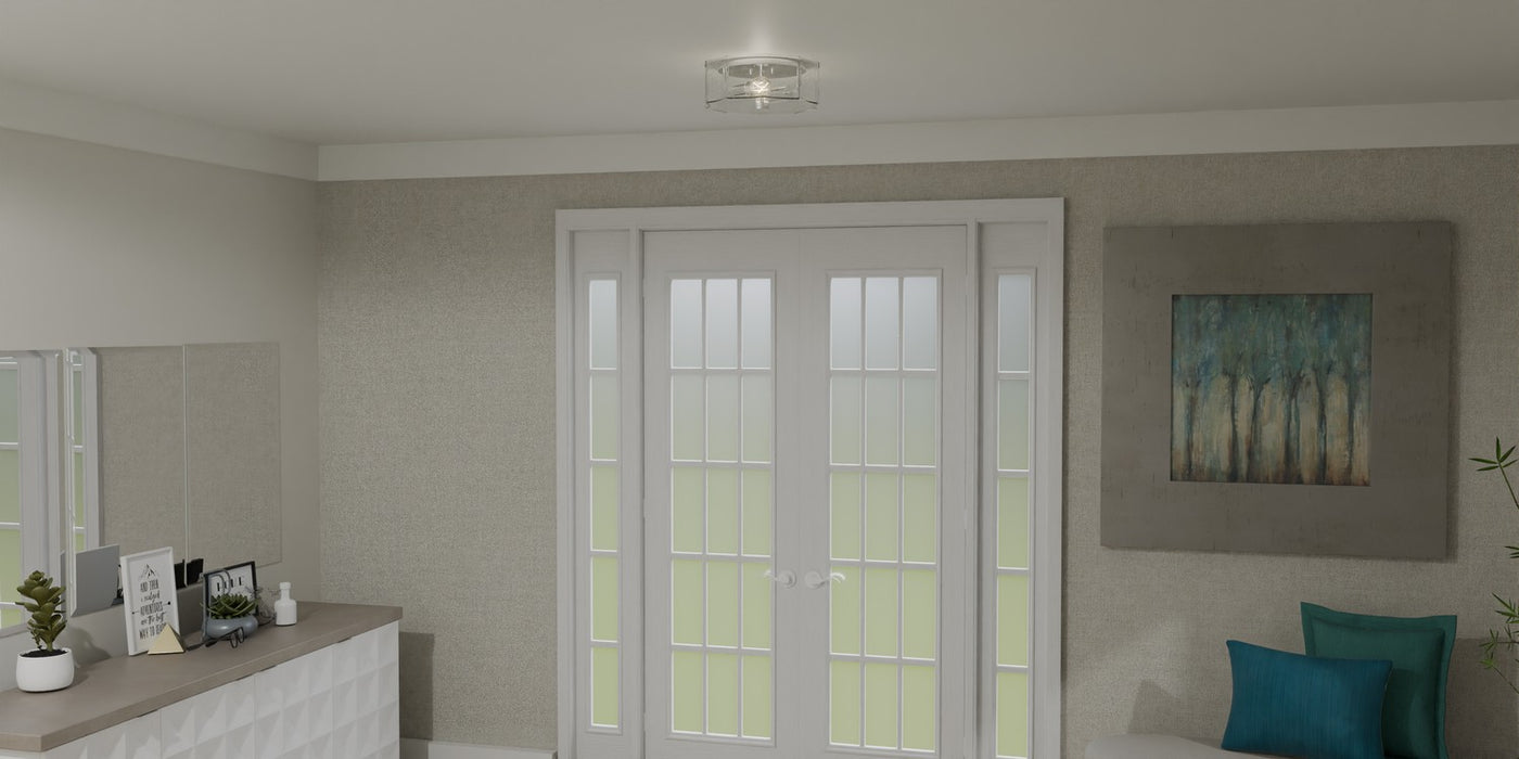 Quoizel QFL6222C Two Light Flush Mount, Polished Chrome