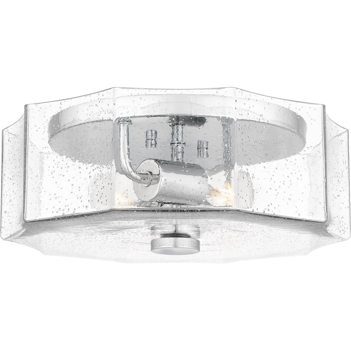 Quoizel QFL6222C Two Light Flush Mount, Polished Chrome