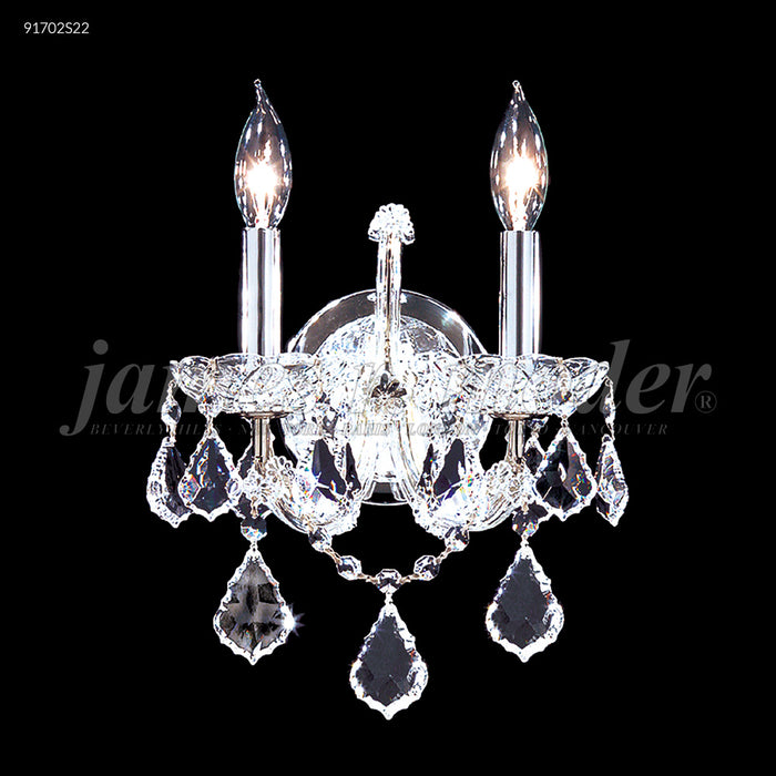 James R. Moder 91702S22 Two Light Wall Sconce, Silver