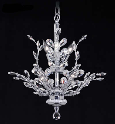 James R. Moder 94456S22 Eight Light Chandelier, Silver