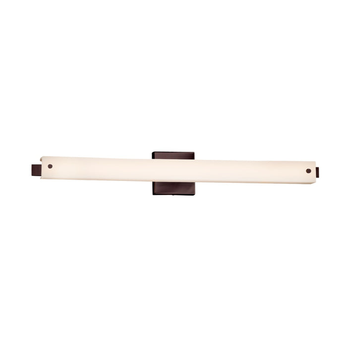 Justice Designs FSN-8685-OPAL-DBRZ LED Linear Bath Bar, Dark Bronze