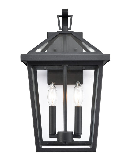 Millennium 92202-TBK Two Light Outdoor Wall Sconce, Textured Black