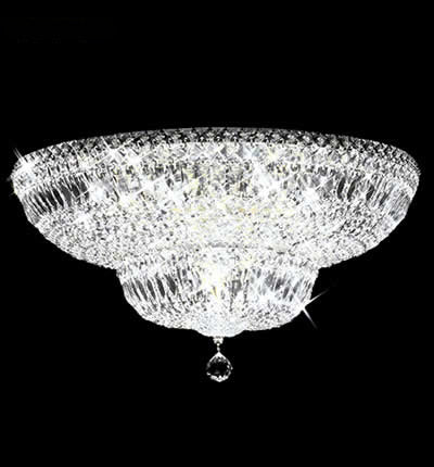 James R. Moder 92324S22 16 Light Flush Mount, Silver