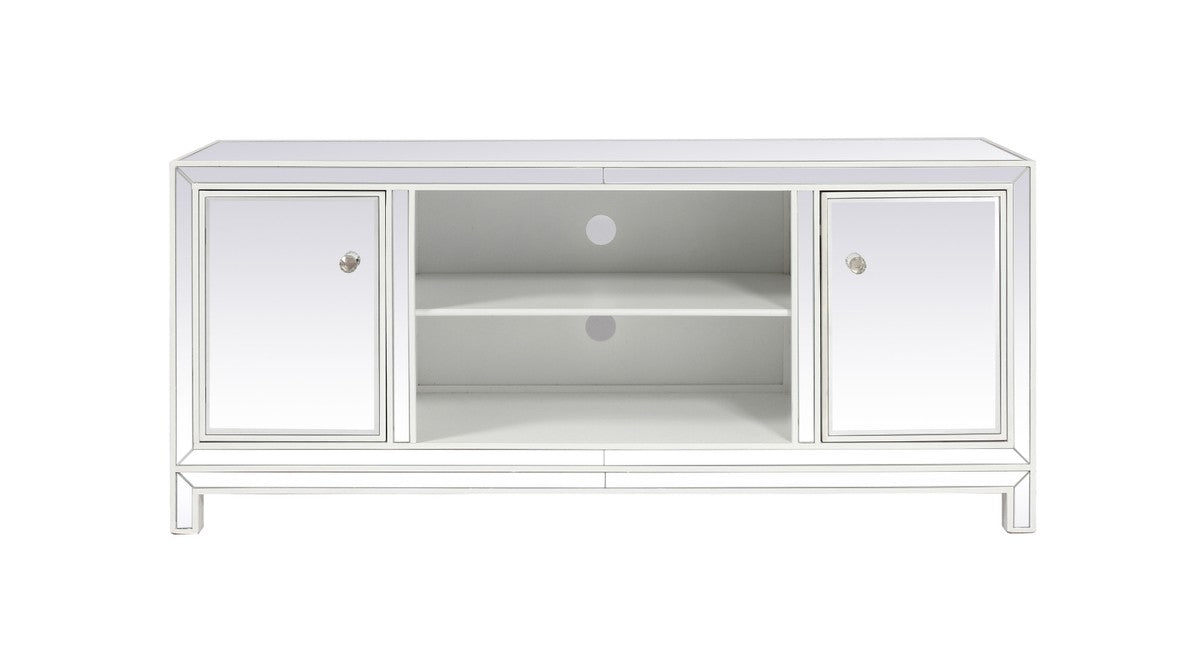 Elegant Lighting MF701WH TV Stand, white