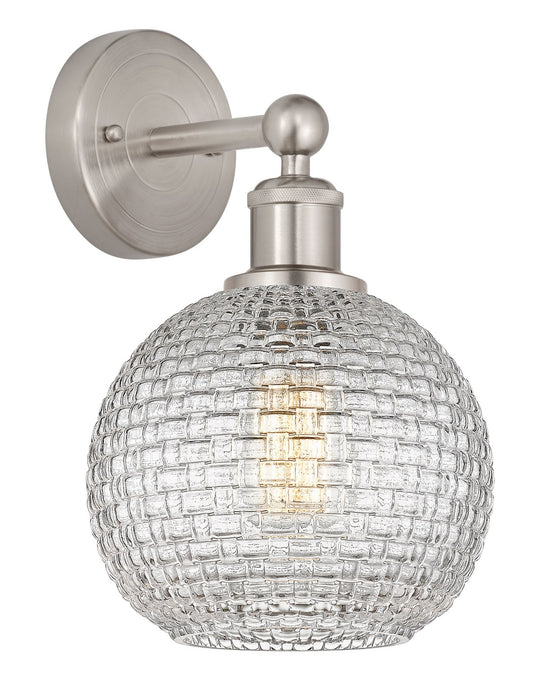 Innovations 616-1W-SN-G122C-8CL One Light Wall Sconce, Satin Nickel