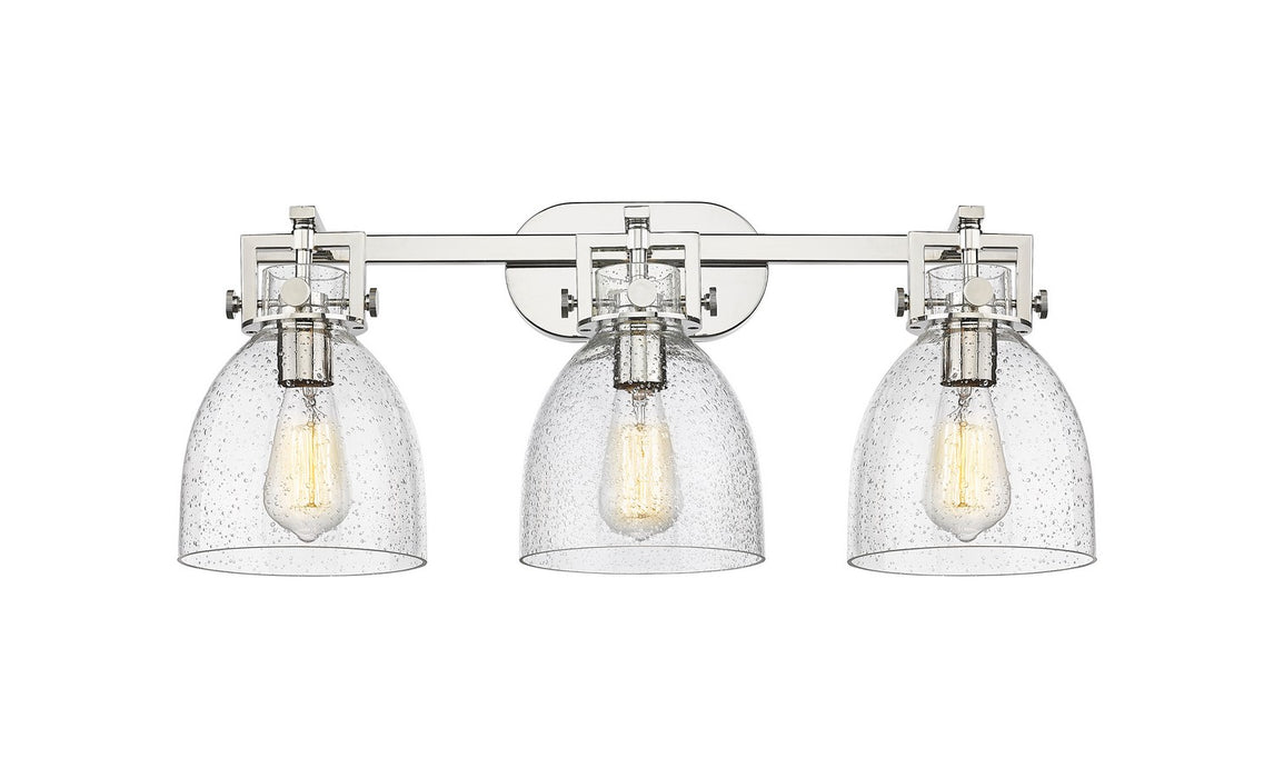 Innovations 411-3W-PN-G412-7SDY Three Light Bath Vanity, Polished Nickel