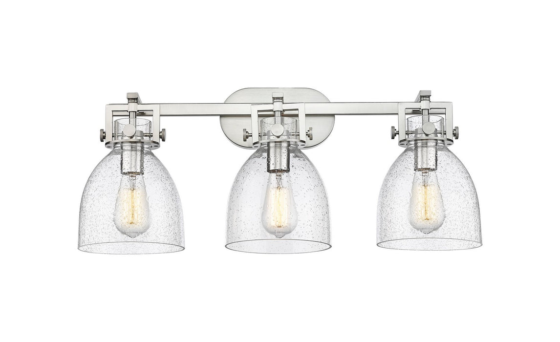 Innovations 411-3W-SN-G412-7SDY Three Light Bath Vanity, Satin Nickel