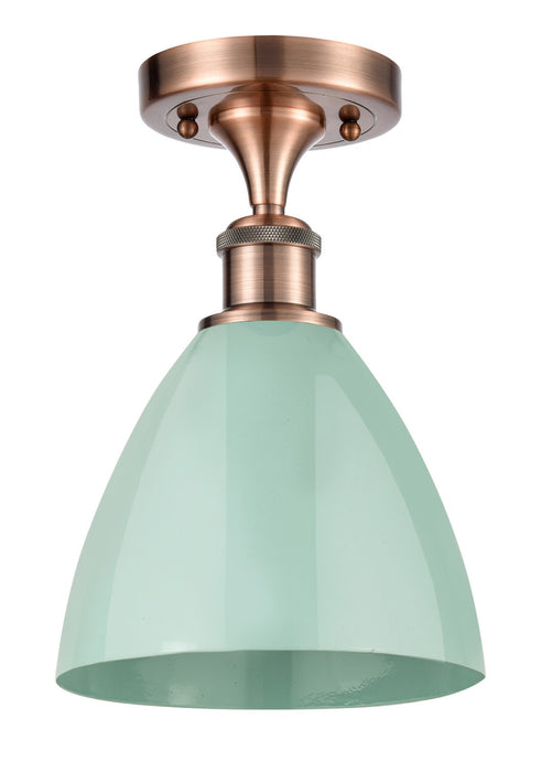Innovations 516-1C-AC-MBD-75-SF One Light Semi-Flush Mount, Antique Copper