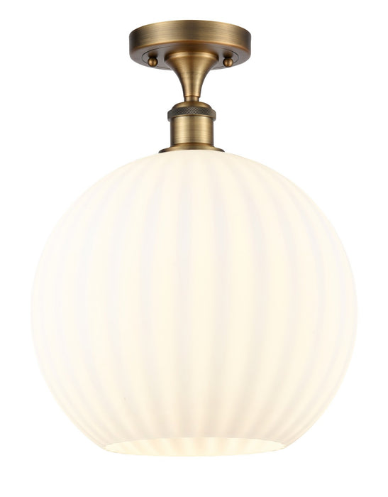 Innovations 516-1C-BB-G1217-12WV LED Semi-Flush Mount, Brushed Brass