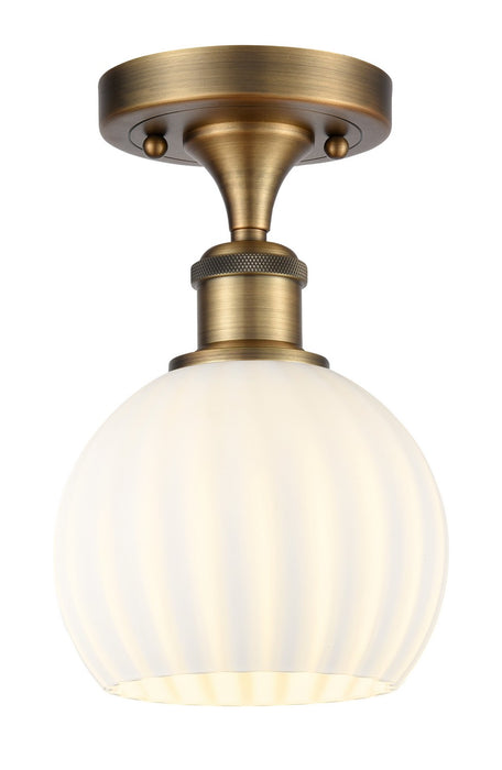 Innovations 516-1C-BB-G1217-6WV LED Semi-Flush Mount, Brushed Brass