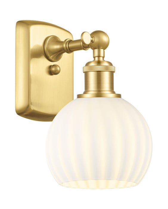 Innovations 516-1W-SG-G1217-6WV LED Wall Sconce, Satin Gold