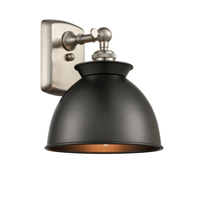 Innovations 516-1W-SN-M14-BK One Light Wall Sconce, Brushed Satin Nickel
