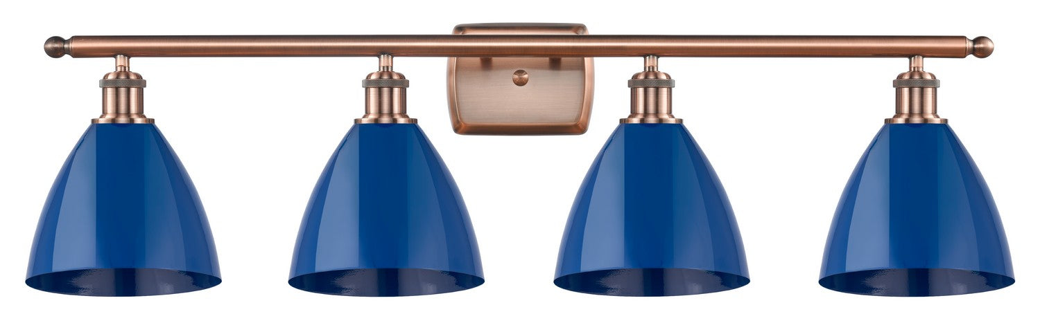 Innovations 516-4W-AC-MBD-75-BL Four Light Bath Vanity, Antique Copper