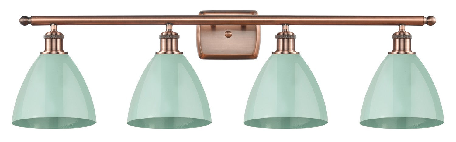 Innovations 516-4W-AC-MBD-75-SF Four Light Bath Vanity, Antique Copper