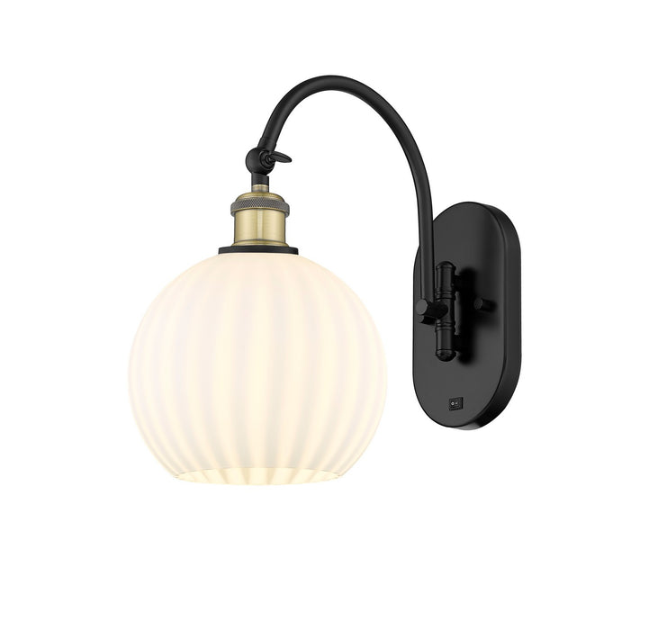 Innovations 518-1W-BAB-G1217-8WV LED Wall Sconce, Black Antique Brass