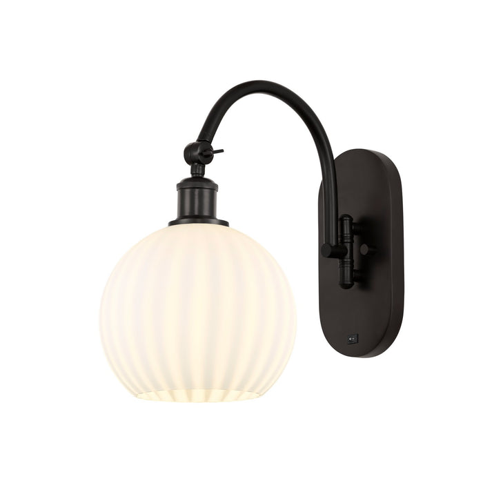 Innovations 518-1W-OB-G1217-8WV LED Wall Sconce, Oil Rubbed Bronze