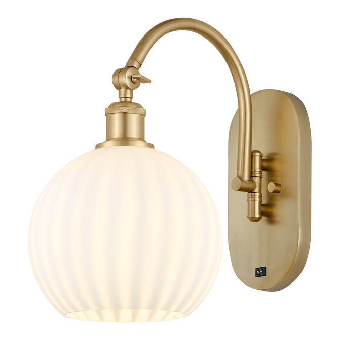 Innovations 518-1W-SG-G1217-8WV LED Wall Sconce, Satin Gold