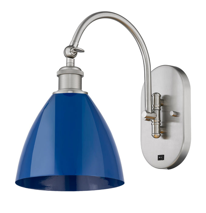 Innovations 518-1W-SN-MBD-75-BL One Light Wall Sconce, Brushed Satin Nickel