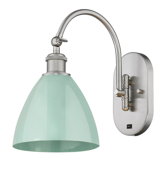Innovations 518-1W-SN-MBD-75-SF One Light Wall Sconce, Brushed Satin Nickel