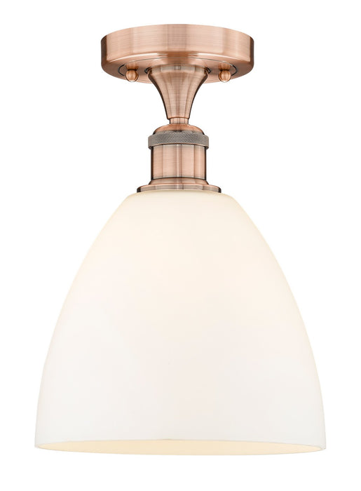 Innovations 616-1F-AC-GBD-91 One Light Semi-Flush Mount, Antique Copper