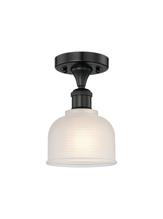 Innovations 616-1F-BK-G411 One Light Semi-Flush Mount, Matte Black