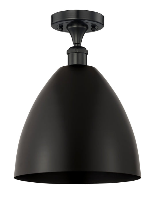 Innovations 616-1F-BK-MBD-12-BK One Light Semi-Flush Mount, Matte Black