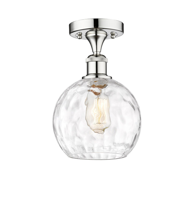 Innovations 616-1F-PC-G1215-8 One Light Semi-Flush Mount, Polished Chrome