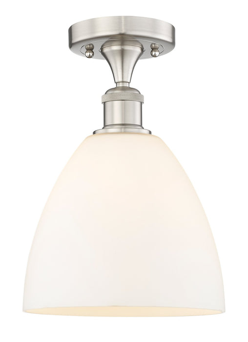 Innovations 616-1F-SN-GBD-91 One Light Semi-Flush Mount, Brushed Satin Nickel