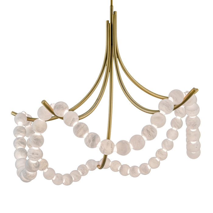 Modern Forms PD-50446-AB LED Pendant Chandelier, Aged Brass