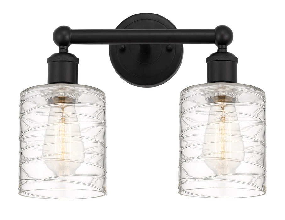 Innovations 616-2W-BK-G1113 Two Light Bath Vanity, Matte Black