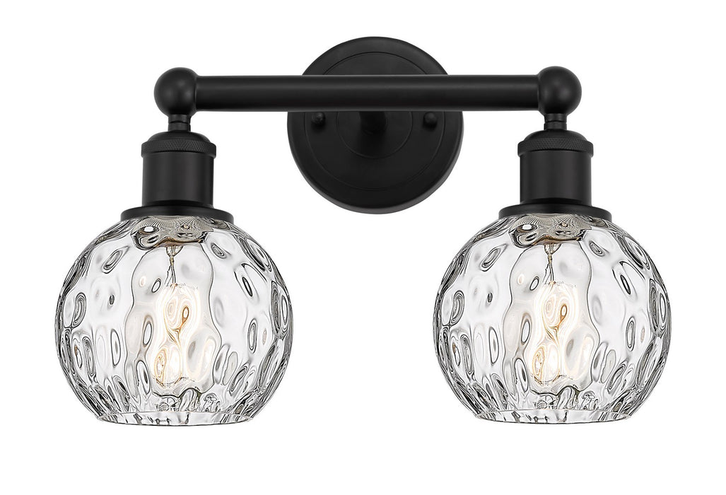 Innovations 616-2W-BK-G1215-6 Two Light Bath Vanity, Matte Black