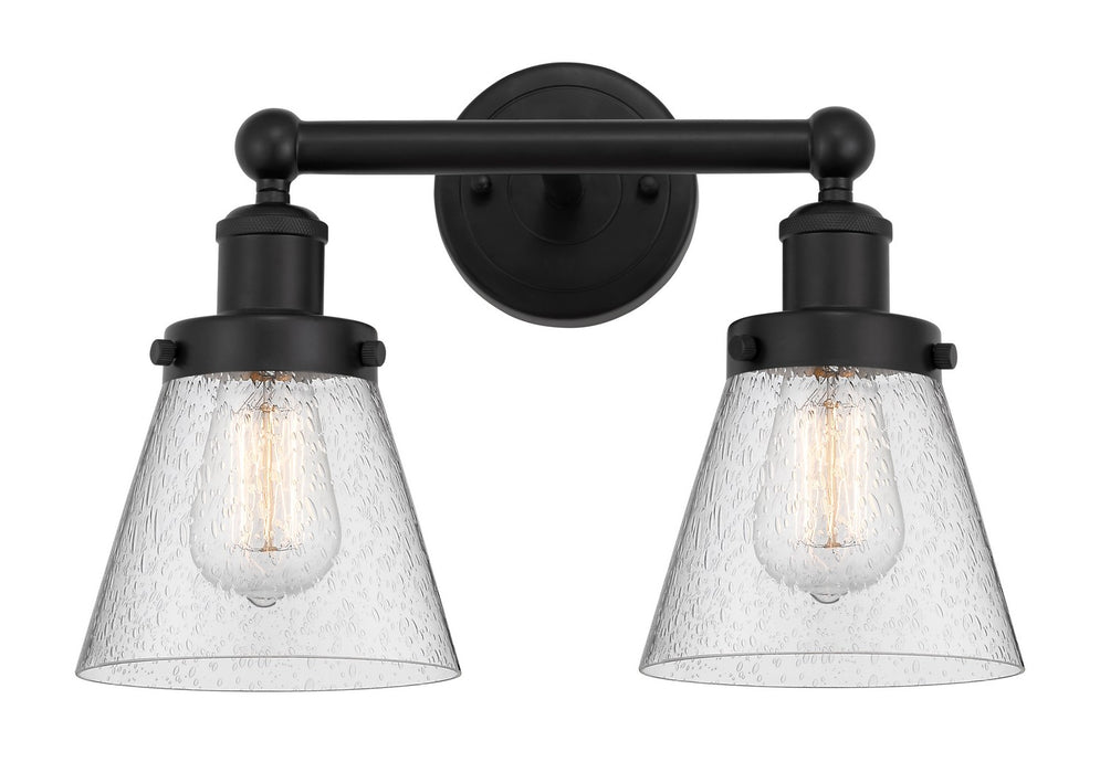 Innovations 616-2W-BK-G64 Two Light Bath Vanity, Matte Black