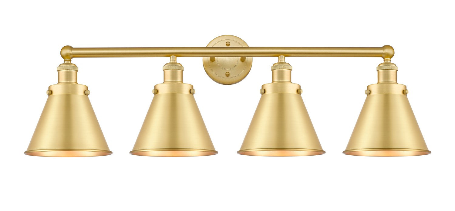 Innovations 616-4W-SG-M13-SG Four Light Bath Vanity, Satin Gold