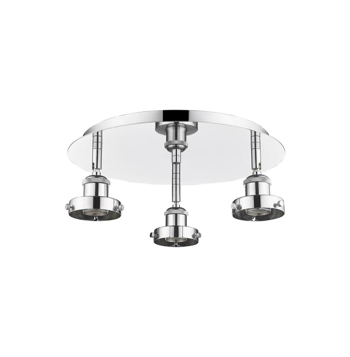 Innovations 916-3C-PC Three Light Flush Mount, Polished Chrome