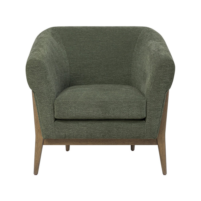 Varaluz 515CH32B Accent Chair, Harvest Oak/Green