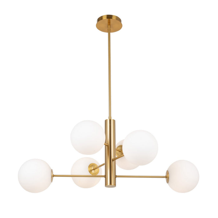 Artcraft AC11765BR Six Light Chandelier, Brass
