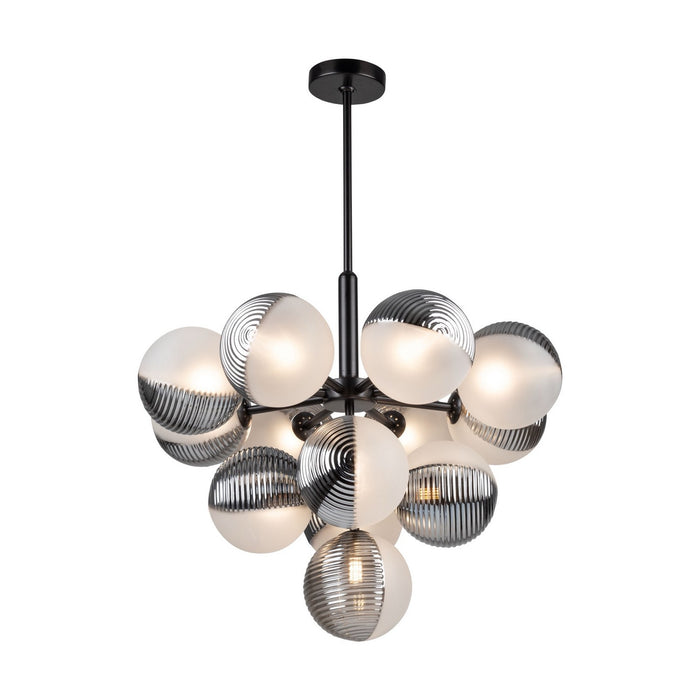 Artcraft AC11883BK 13 Light Chandelier, Black