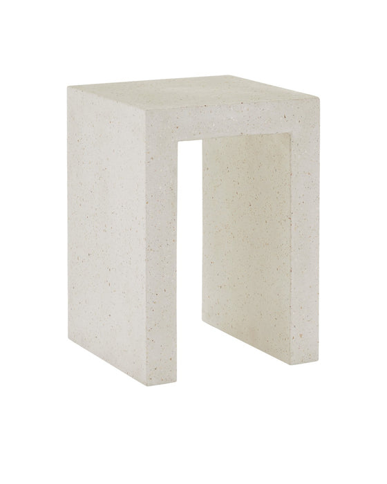 Currey and Company 2000-0041 Accent Table, Ivory Terrazzo