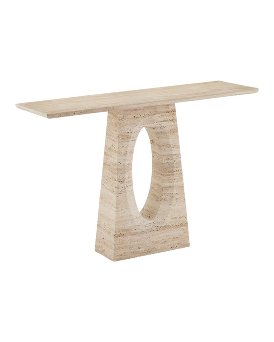 Currey and Company 3000-0286 Console Table, Natural Beige